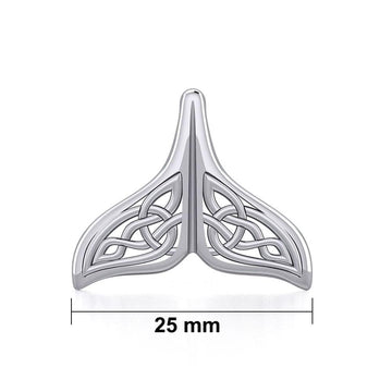 Celtic Knotwork Whale Tail Silver Pendant TPD5705 - Jewelry